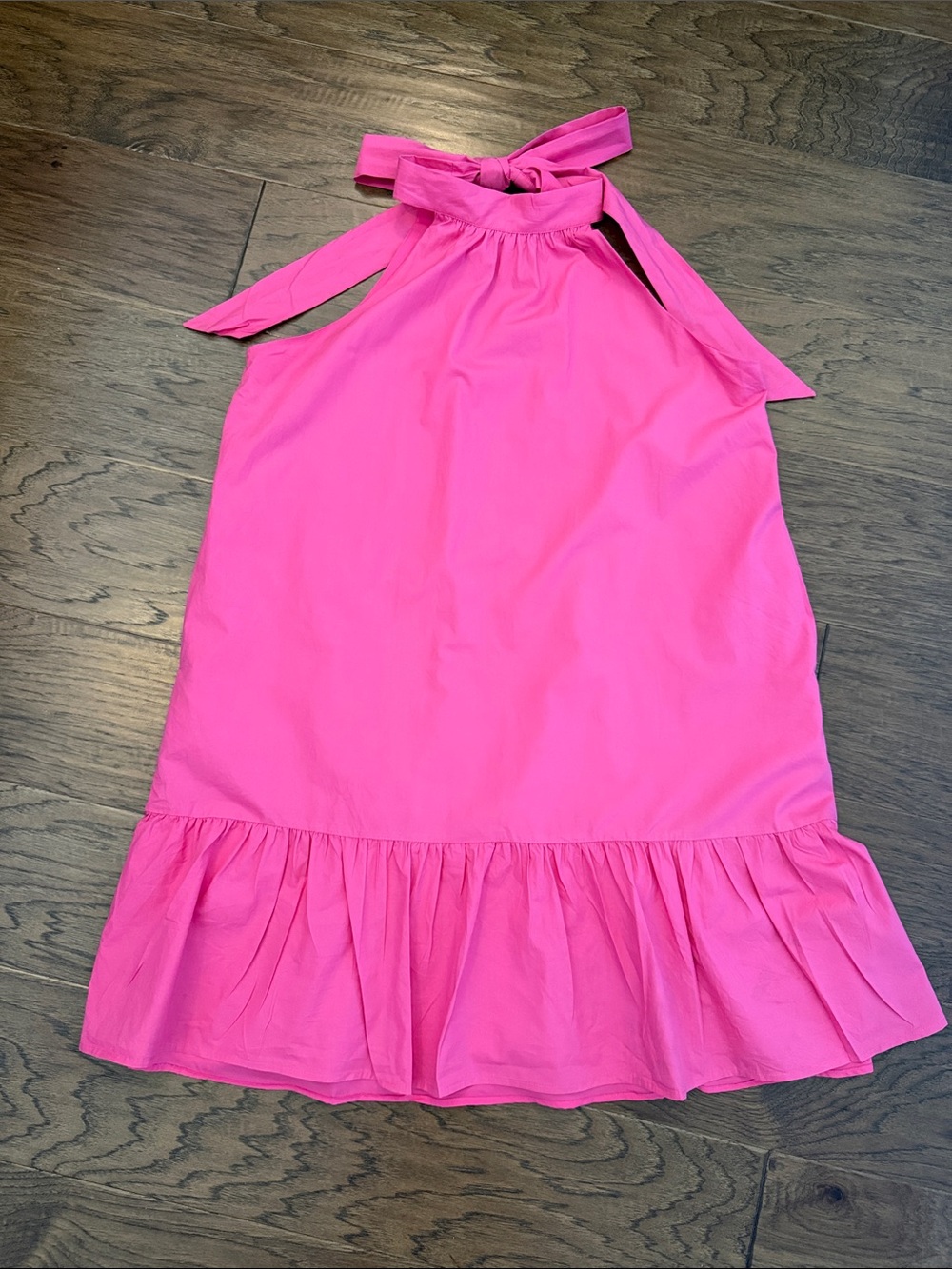 SSYS The Label The Quinn Halter Bow Back Mini Dress in Bubblegum Pink L